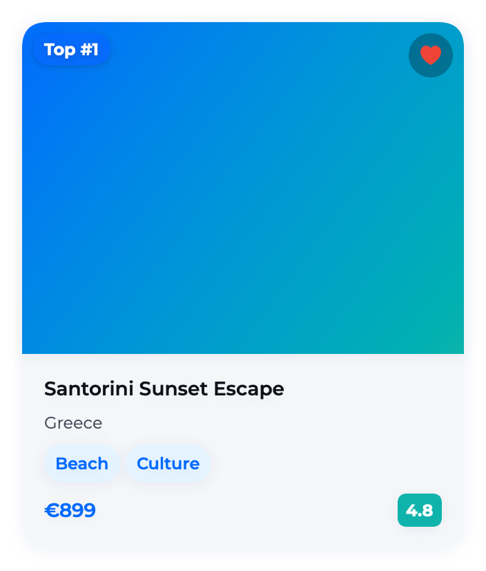 DestinationCard component