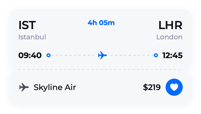 FlightTicketCard component
