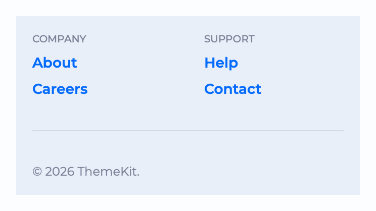 Footer component