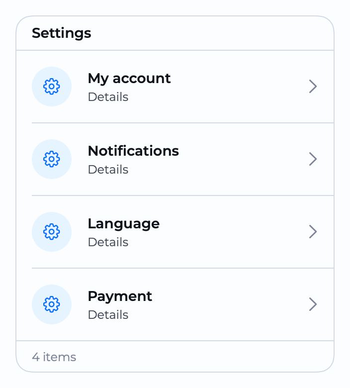 ListView component