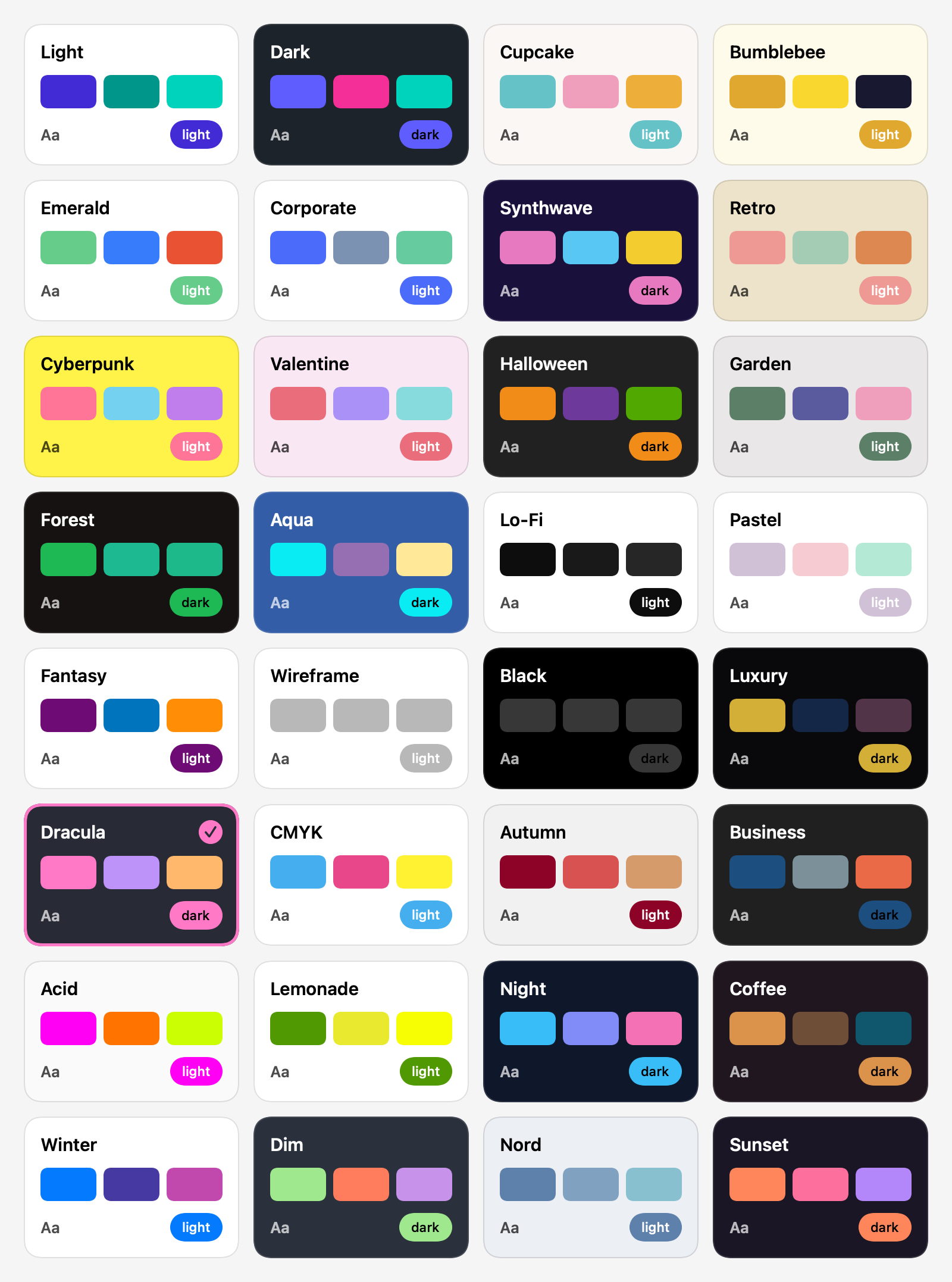 ThemePresets component