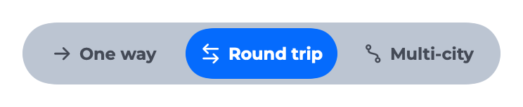 TripTypeToggle component